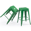 24 inch Industrial Metal Stools Set of 2 for indoor, outdoor