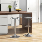 Adjustable Metal Bar Stools Set of 2, Pub, Cafe