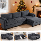 109'' Modular Sectional Sofa with Storage Ottoman