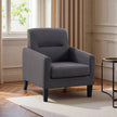 Modern Upholstered Accent Chair for Living Room, Wood & Fabric