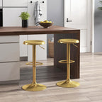 Adjustable Metal Bar Stools Set of 2, Pub, Cafe