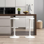 Adjustable Metal Bar Stools Set of 2, Pub, Cafe